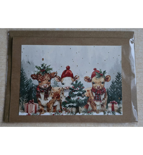 Karte Weihnachts Hochlandkälber 2