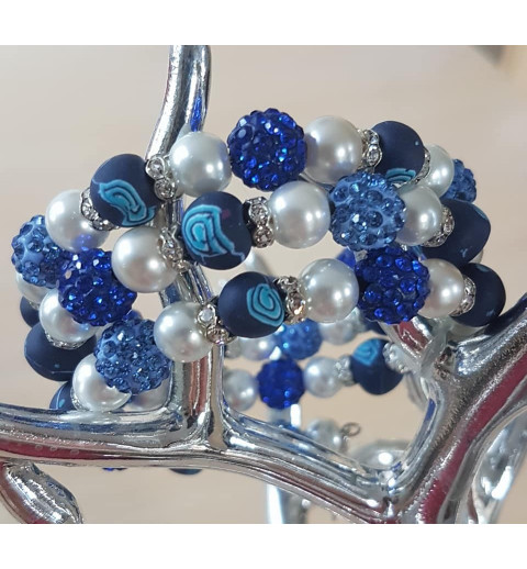 Wickelarmband blau