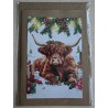 Karte Weihnachts Hochlandrind 3