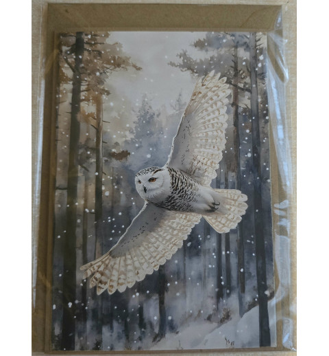 Karte Schneeeule/Winterwald