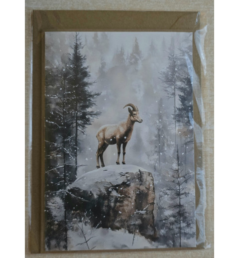 Karte Weiblicher Steinbock/Winterwald