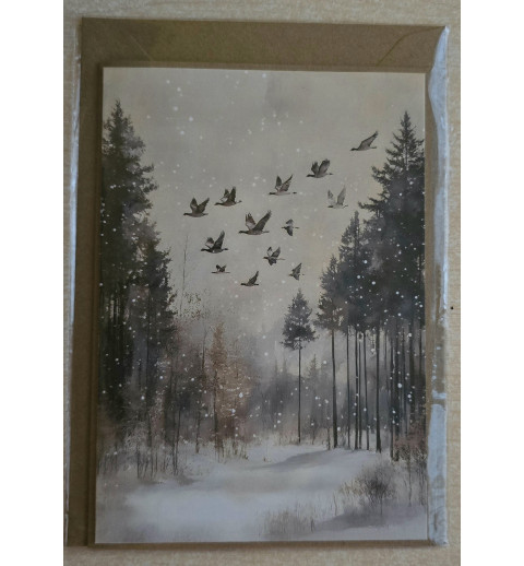 Karte Gänse/Winterwald