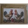 Karte Bunte Weihnachts Hühner und Hähne 4