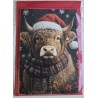 Karte Weihnachts Hochlandrind/Winterlandschaft 3