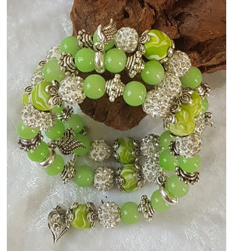 Wickelarmband grün
