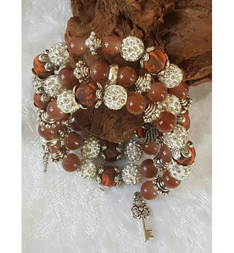 Wickelarmband braun