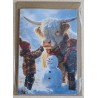 Karte Weihnachts Hochlandrind/Winterlandschaft 18