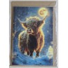Karte Weihnachts Hochlandrind/Winterlandschaft 19