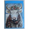 Karte Winter-Weihnachts Hochlandrind 5