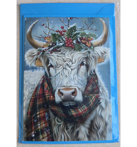 Karte Winter-Weihnachts Hochlandrind 5
