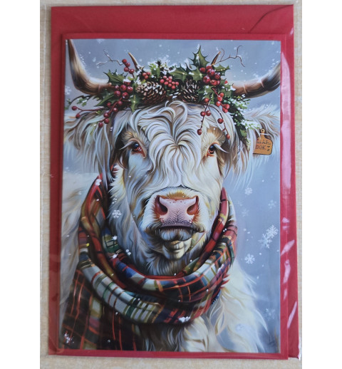 Karte Winter-Weihnachts Hochlandrind 9