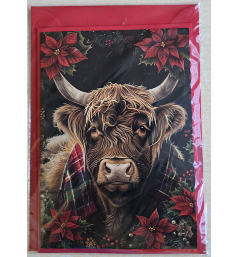 Karte Winter-Weihnachts Hochlandrind 19