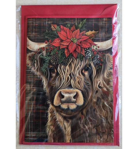 Karte Winter-Weihnachts Hochlandrind 20