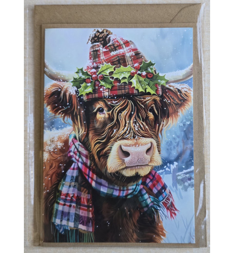 Karte Winter-Weihnachts Hochlandrind 27