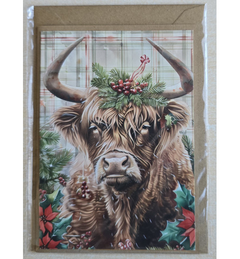 Karte Winter-Weihnachts Hochlandrind 29