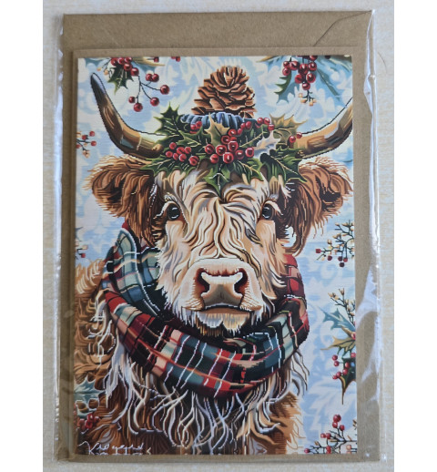 Karte Winter-Weihnachts Hochlandrind 31