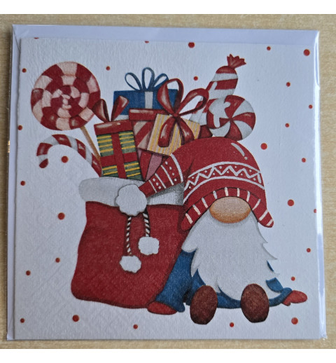 Karte Wichtel/Geschenk Sack