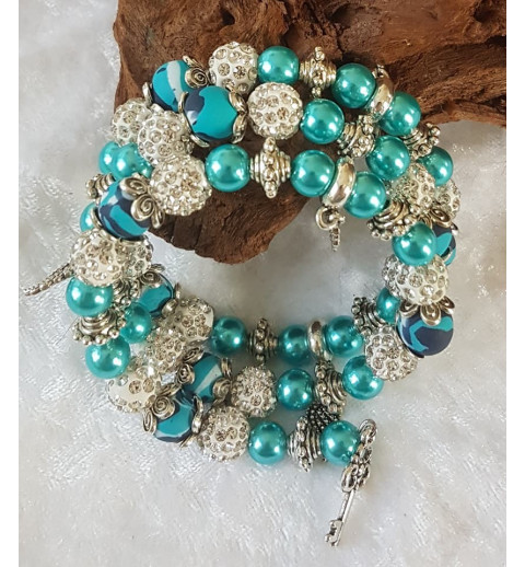 Wickelarmband türkis
