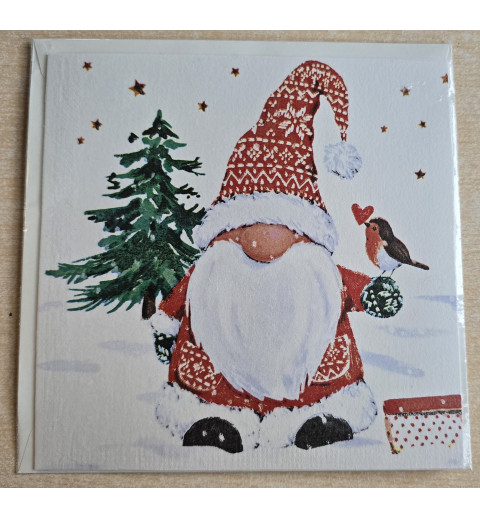 Karte Wichtel/Vogel/Tannenbaum