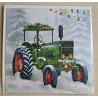 Karte Grüner Traktor/Lichterkette