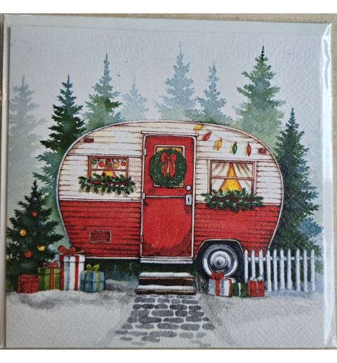 Karte Weihnachts Wohnwagen