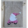 Geschenk Jute Beutel Wichtel pink 5