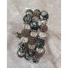 Wickelarmband grau/schwarz