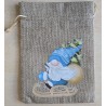 Geschenk Jute Beutel Wichtel türkis 3