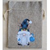 Geschenk Jute Beutel Wichtel türkis 4