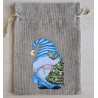Geschenk Jute Beutel Wichtel türkis 7