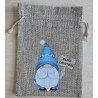 Geschenk Jute Beutel Wichtel türkis 10