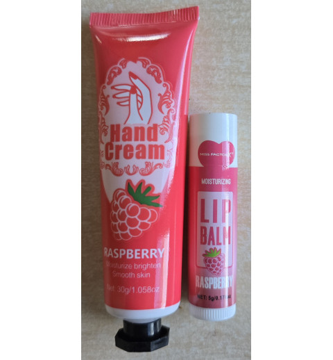 Handcreme und Lippenbalsam Set Raspberry