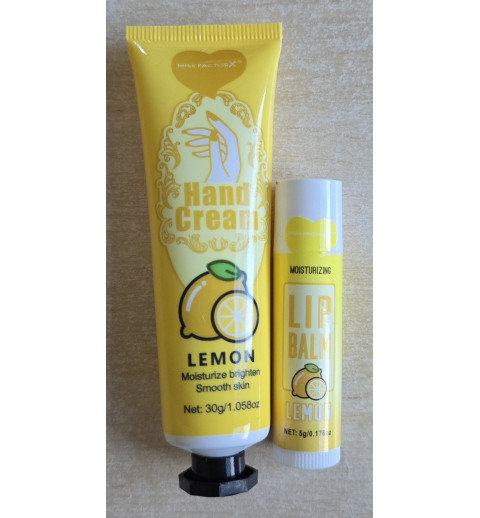 Handcreme und Lippenbalsam Set Lemon
