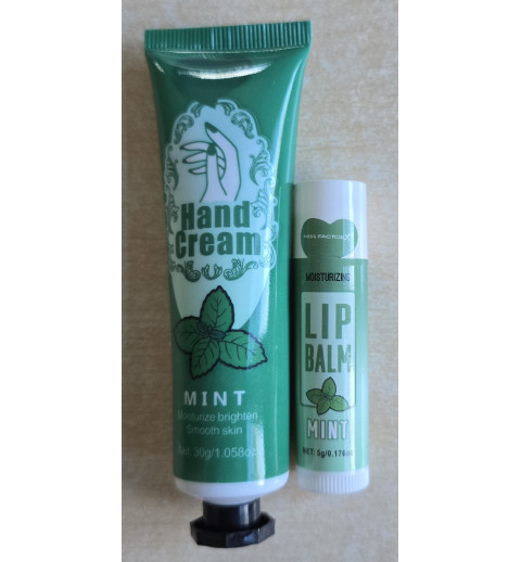 Handcreme und Lippenbalsam Set Mint