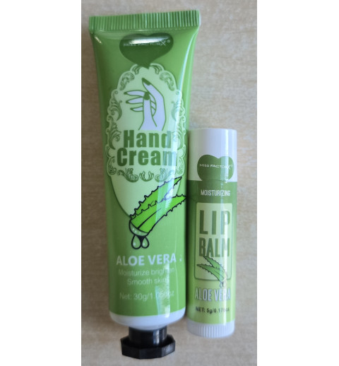 Handcreme und Lippenbalsam Set Aloe Vera