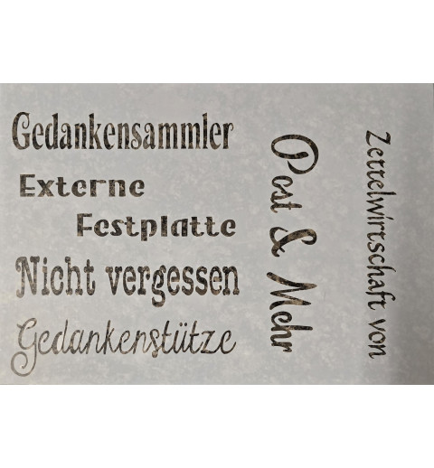Schablone Gedankensammler