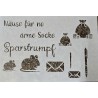 Schablone Sparstrumpf