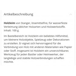 Stanger Holzleim D3 100g