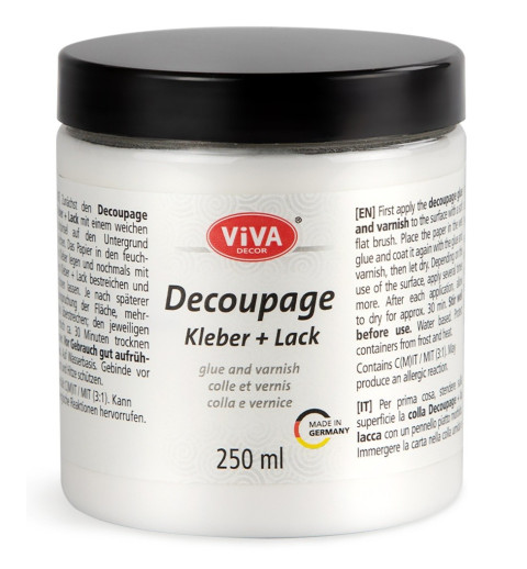 Decoupage Kleber und Lack 250 ml transparent