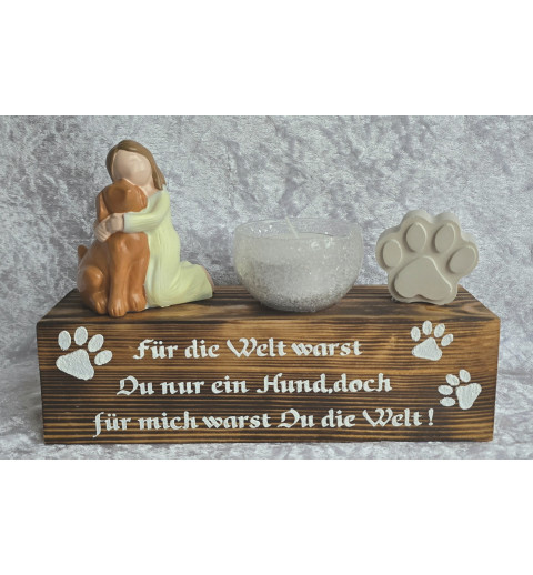 Hunde Gedenkstätte " Für die Welt ... " geflammt