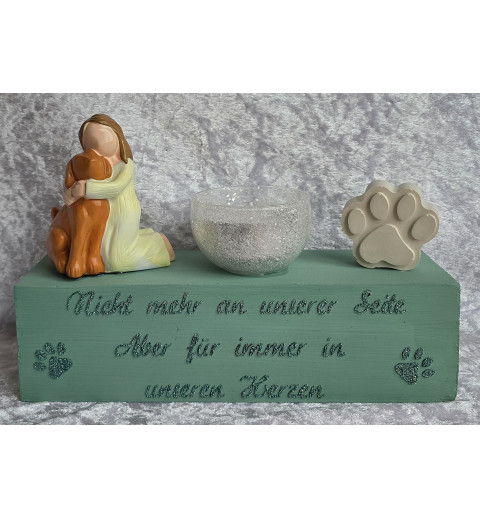 Hunde Gedenkstätte " Nicht mehr an unserer Seite ... " seegrün