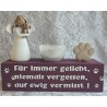 Hunde Gedenkstätte " Für immer ... " pflaume