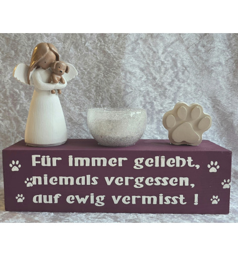 Hunde Gedenkstätte " Für immer ... " pflaume