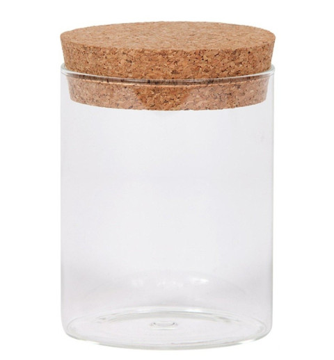 Glas mit Korkdeckel