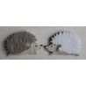 Holz Igel flach creme