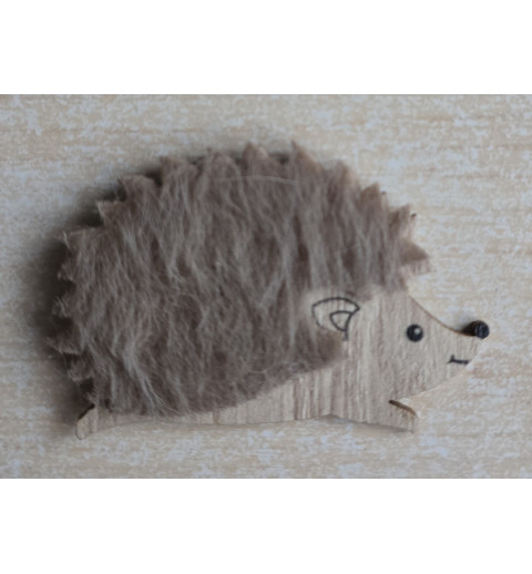 Holz Igel flach hellbraun