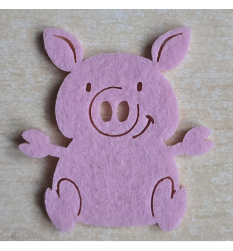 Filz Schweinchen gross/flach