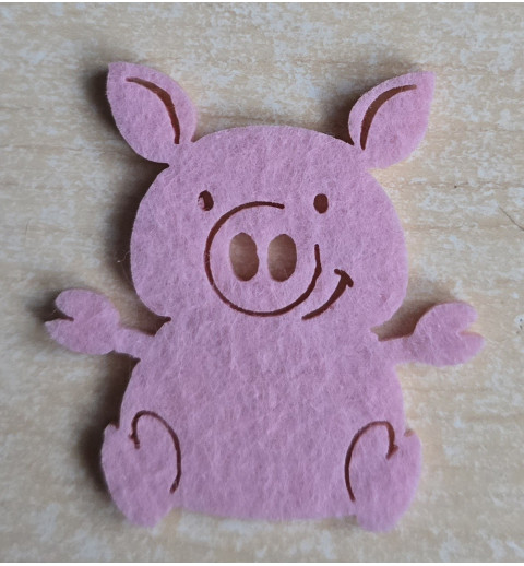 Filz Schweinchen klein/flach