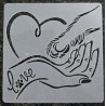 Schablone Hundepfote/Hand