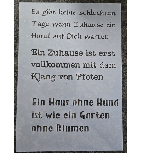 Schablone " Es gibt keine schlechten Tage..."